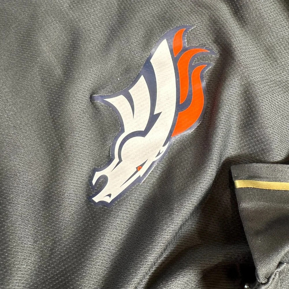 DENVER BRONCO'S NIKE Dri-fit NFL Super Bowl 50 Polo Shirt - size large - Picture 6 of 10